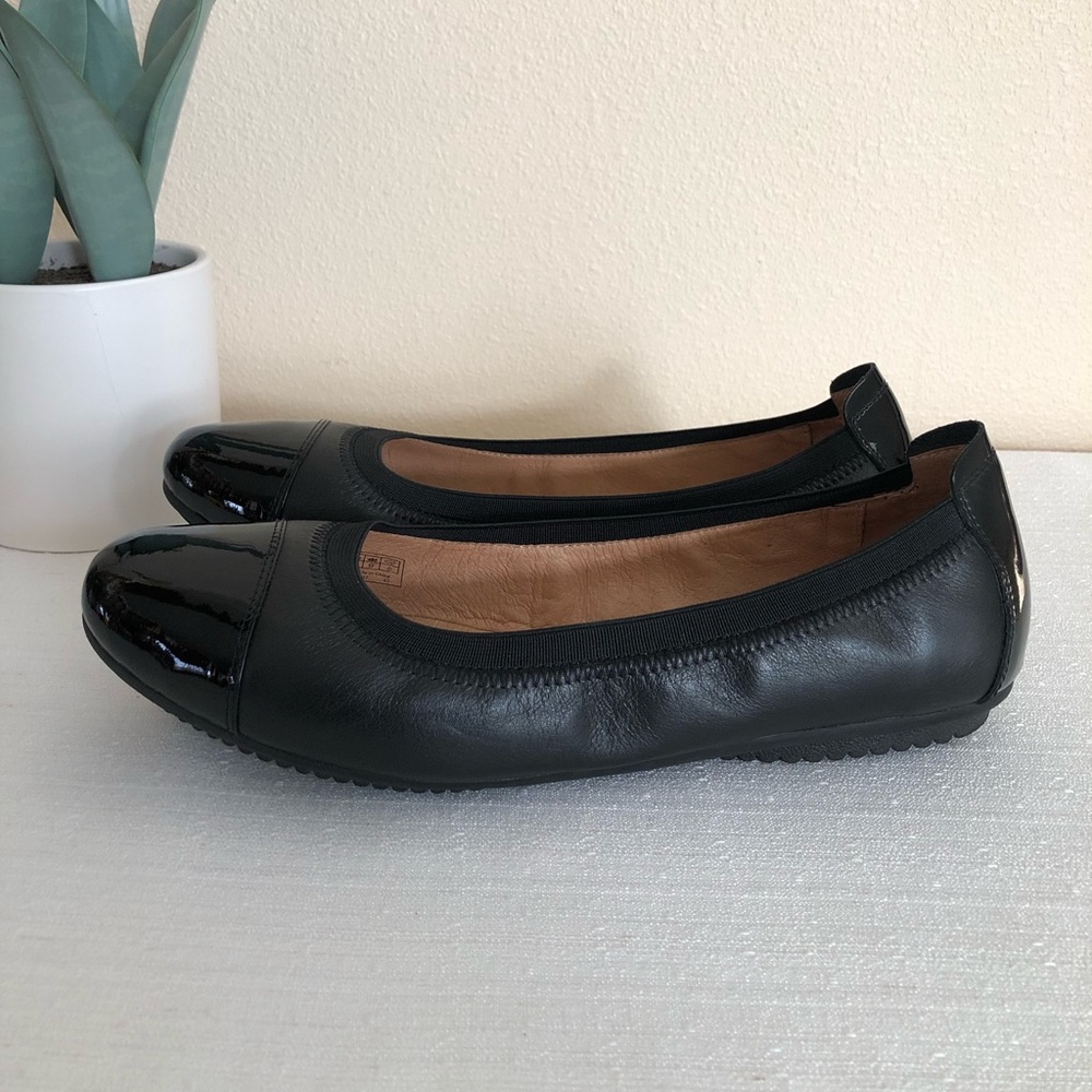 Josef Seibel Black Cap Toe Leather Elegant Ballet Flats Women’s EU42 US10-10.5 - Picture 6 of 14
